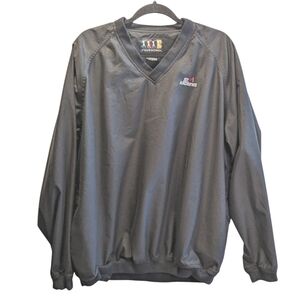 Vintage Foursome St Andrews Black Windbreaker Pull Over Jacket With Pockets L